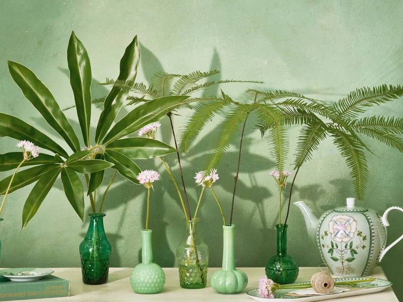 PIP STUDIO Vases Glass Soft Green Set3