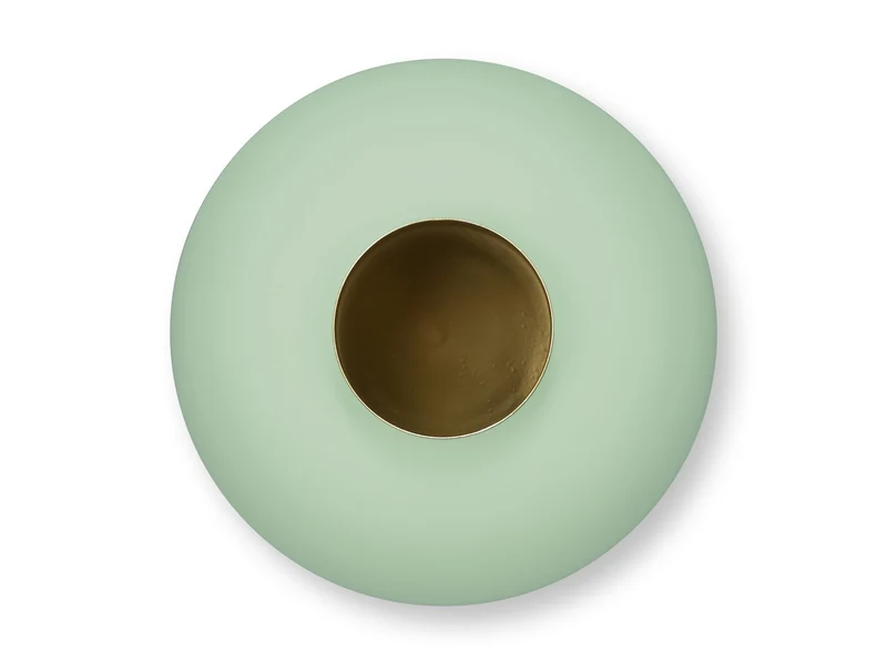 PIP STUDIO Matt Bright Green Vase Metal 23cm