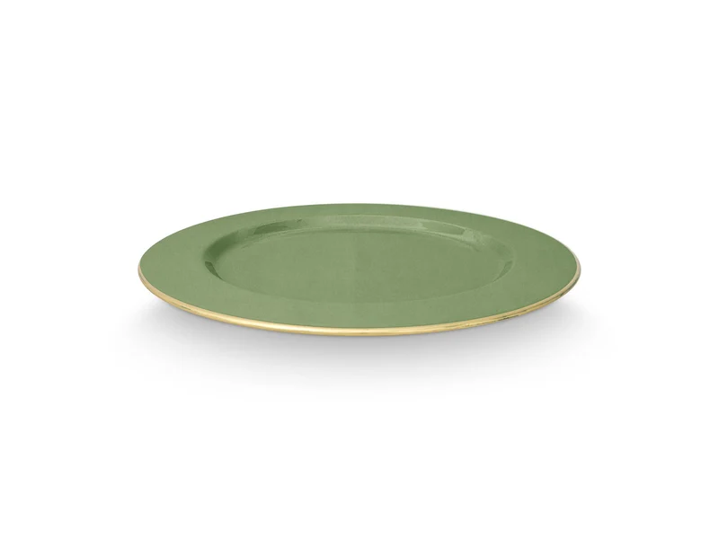 PIP STUDIO Mid Green Tablett Metal 32cm