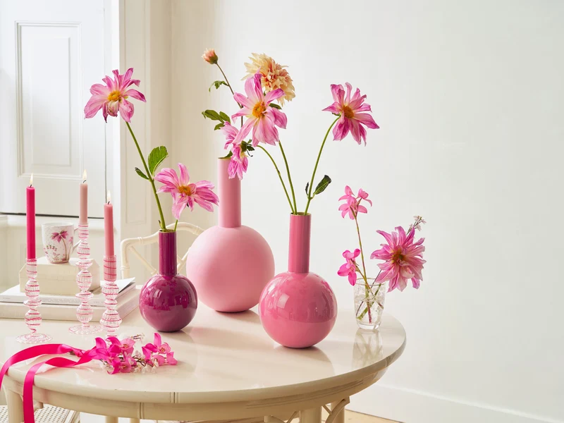 PIP STUDIO Vase Metal Large Matt Light Pink 24.5x42cm