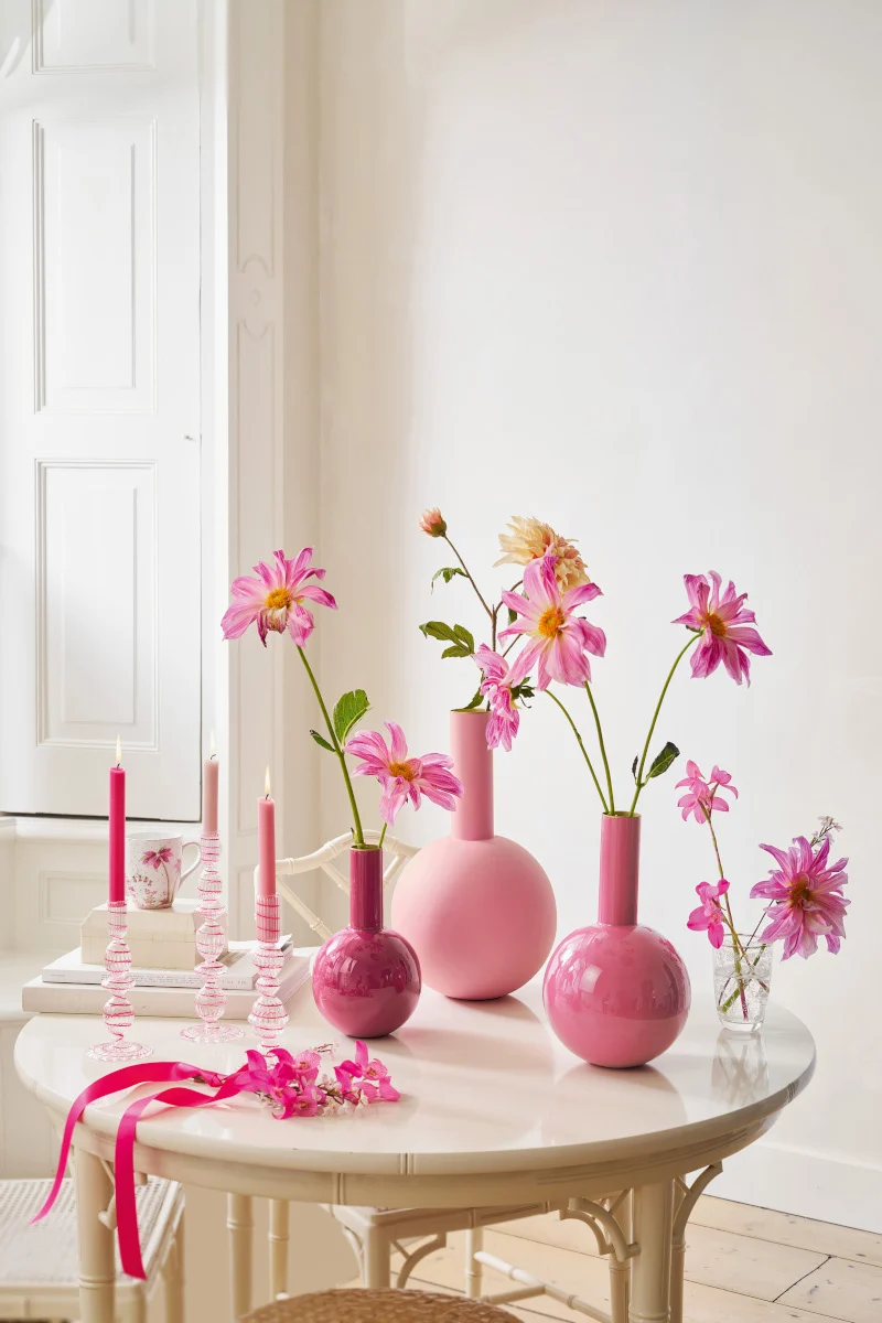 PIP STUDIO Vase Metal Medium Pink 19x33cm