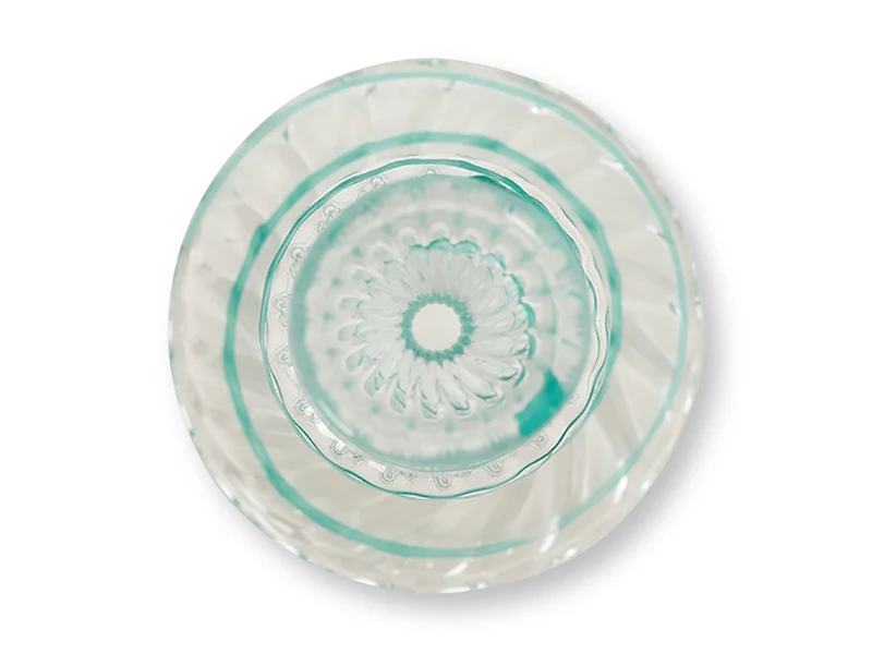 PIP STUDIO Swirl Light Blue Glas Kerzenständer 28cm