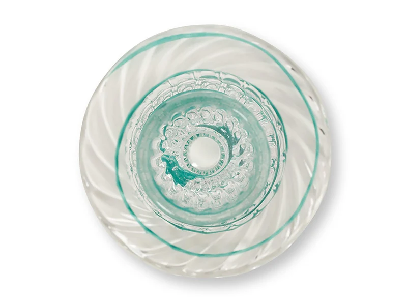 PIP STUDIO Swirl Light Blue Glas Kerzenständer 22cm