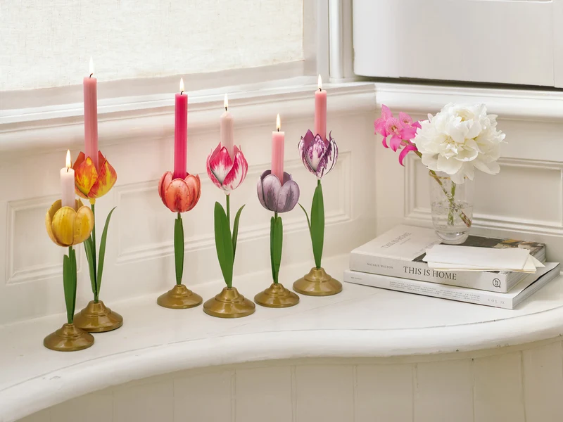 PIP STUDIO Metal Lilac Kerzenständer Set2