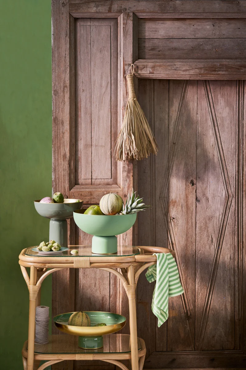 PIP STUDIO Matt Bright Green Schale Metall 30x20cm