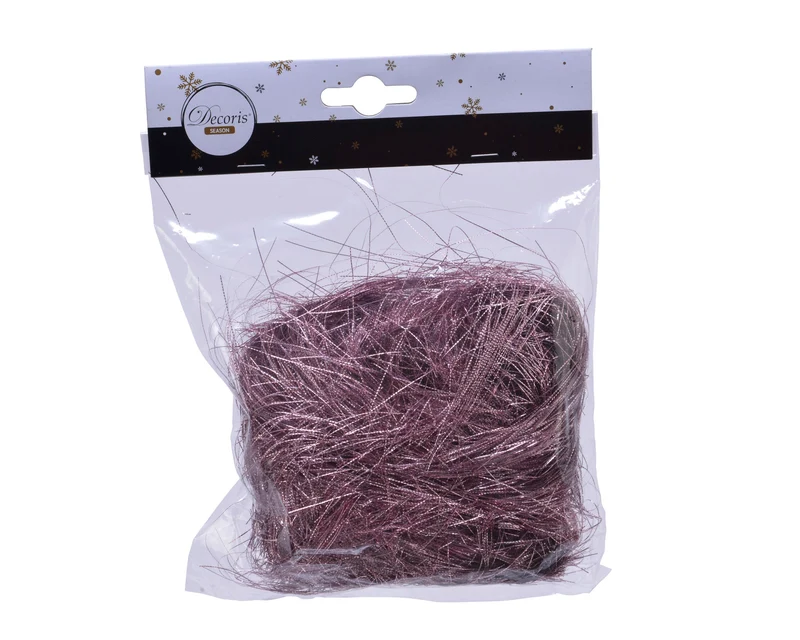 Haar pvc gestanzt Lametta Samt rosa L5 B15 H17.50cm