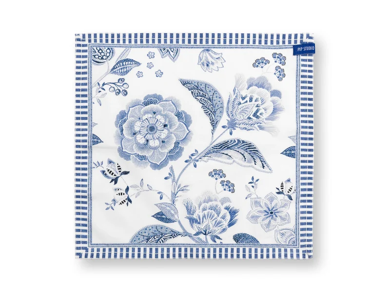 PIP STUDIO Royal Regal Flower Blue Servietten 40x40cm Set4