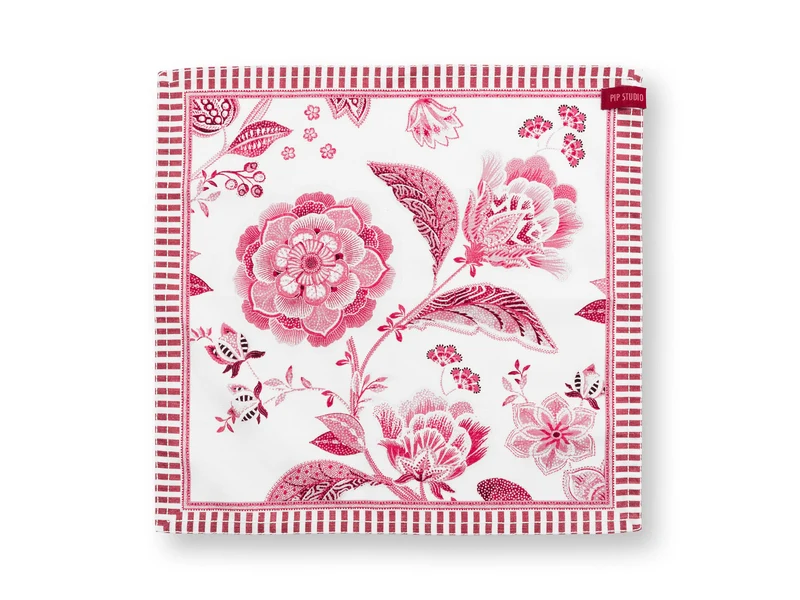 PIP STUDIO Royal Regal Flower Red Servietten 40x40cm Set4