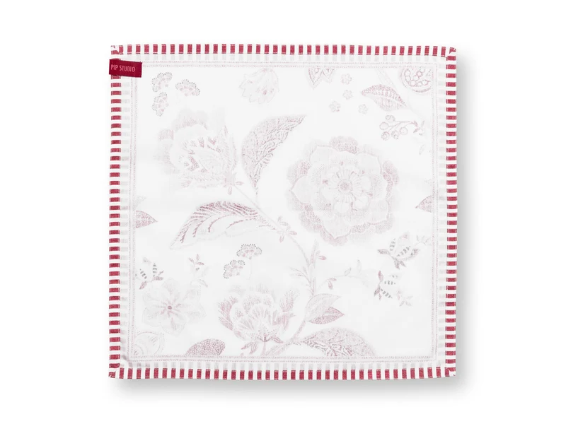 PIP STUDIO Royal Regal Flower Red Servietten 40x40cm Set4