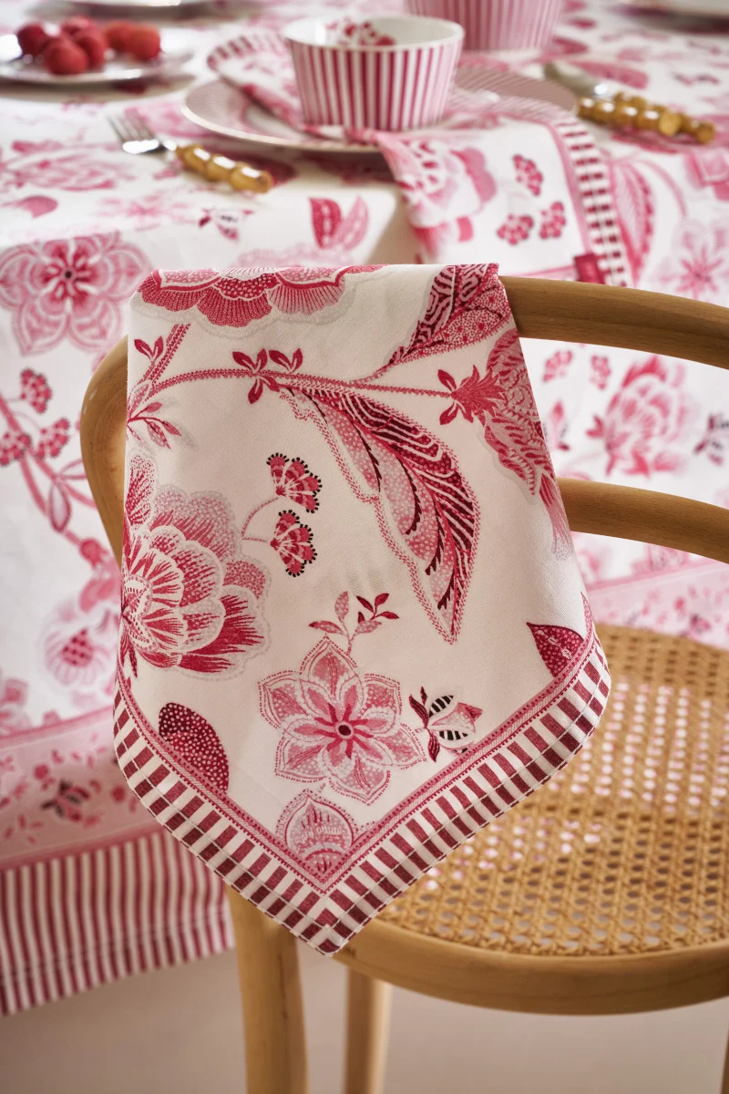 PIP STUDIO Royal Regal Flower Red Servietten 40x40cm Set4