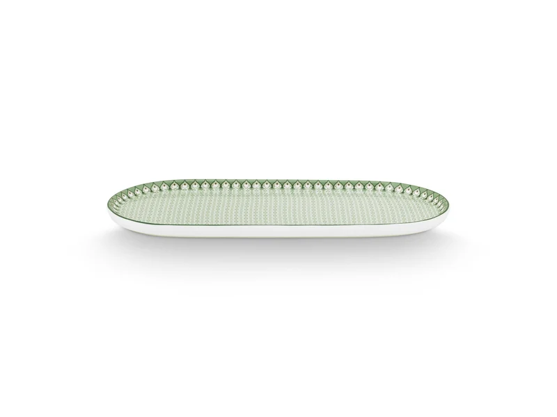 PIP STUDIO Lily&Lotus Tiles Light Green Milch- und Zuckertablett 25x12cm