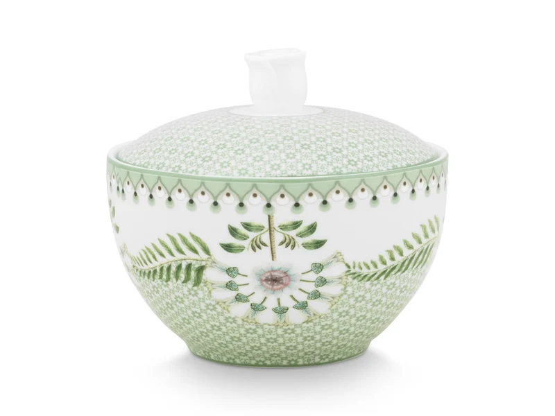 PIP STUDIO Lily&Lotus Tiles Light Green Zuckerdose 300ml