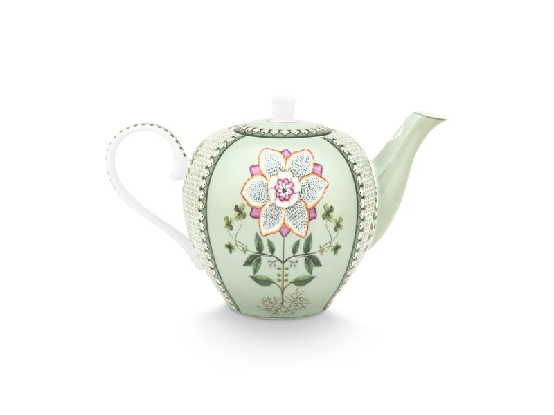 PIP STUDIO Lily&Lotus Tiles Light Green Teekanne 1,6l