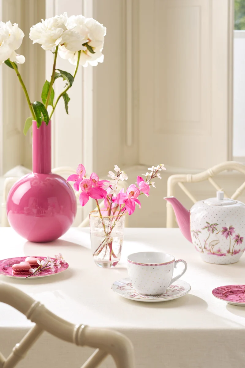 PIP STUDIO Jolie Dots Gold Pink Tasse mit Untertasse 280ml