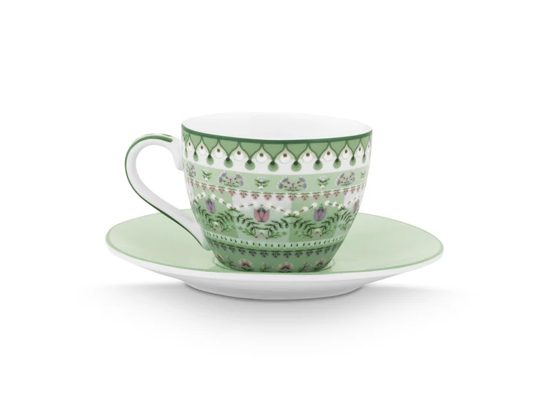 PIP STUDIO Lily&Lotus Moon Delight Light Green Espressotasse mit Untertasse 120ml