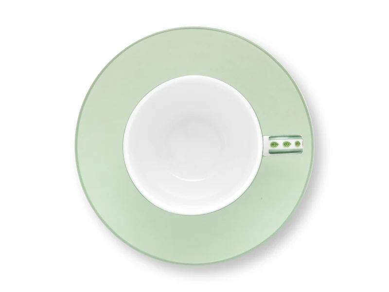 PIP STUDIO Lily&Lotus Moon Delight Light Green Espressotasse mit Untertasse 120ml