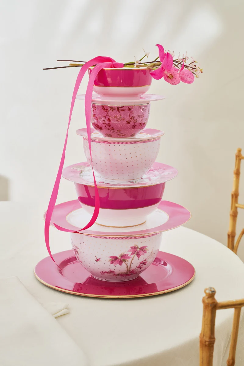 PIP STUDIO Jolie Dots Gold Pink Bowl 18cm