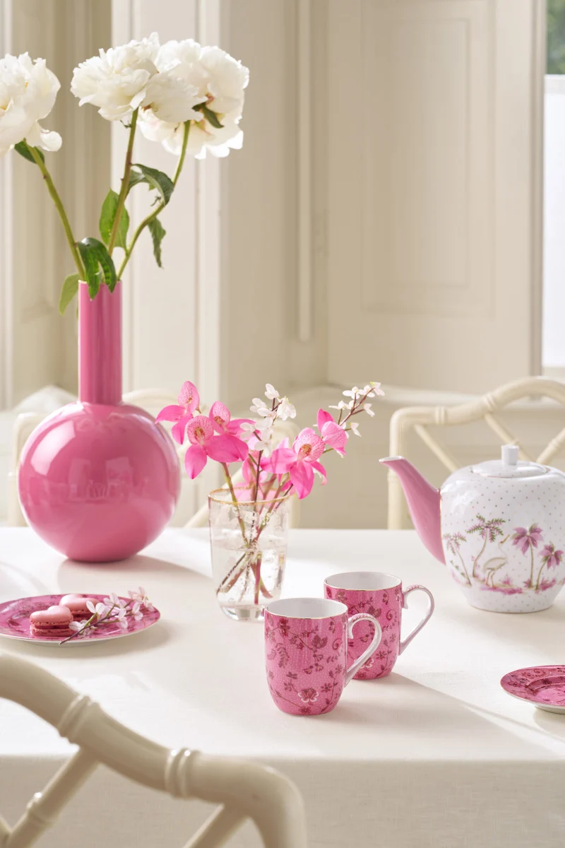 PIP STUDIO Jolie Flowers Pink Becher Small 145ml Set2