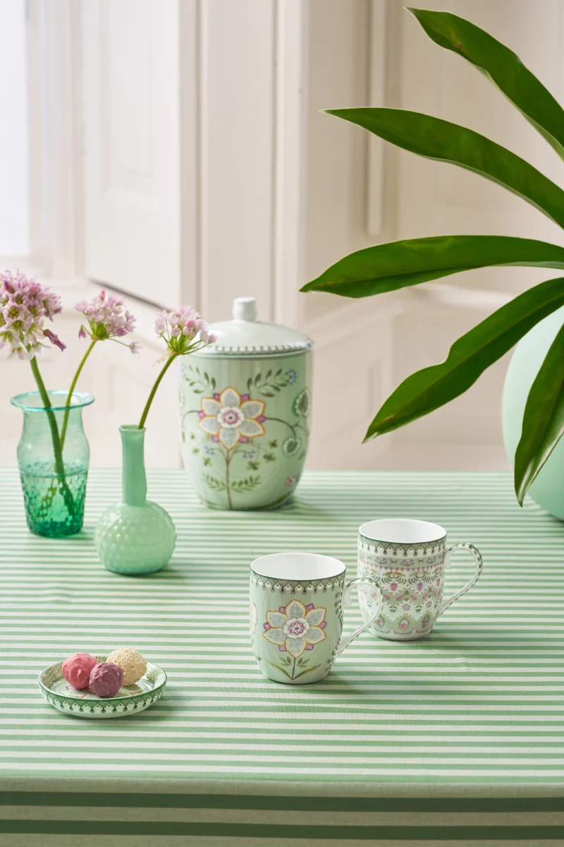 PIP STUDIO Lily&Lotus Light Green Becher Small 145ml Set2