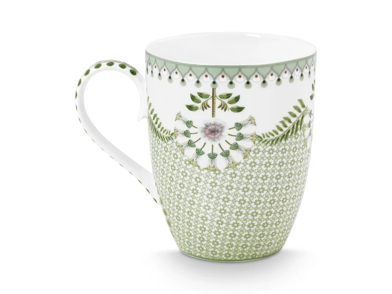 PIP STUDIO Lily&Lotus Tiles Light Green Becher Large 350ml