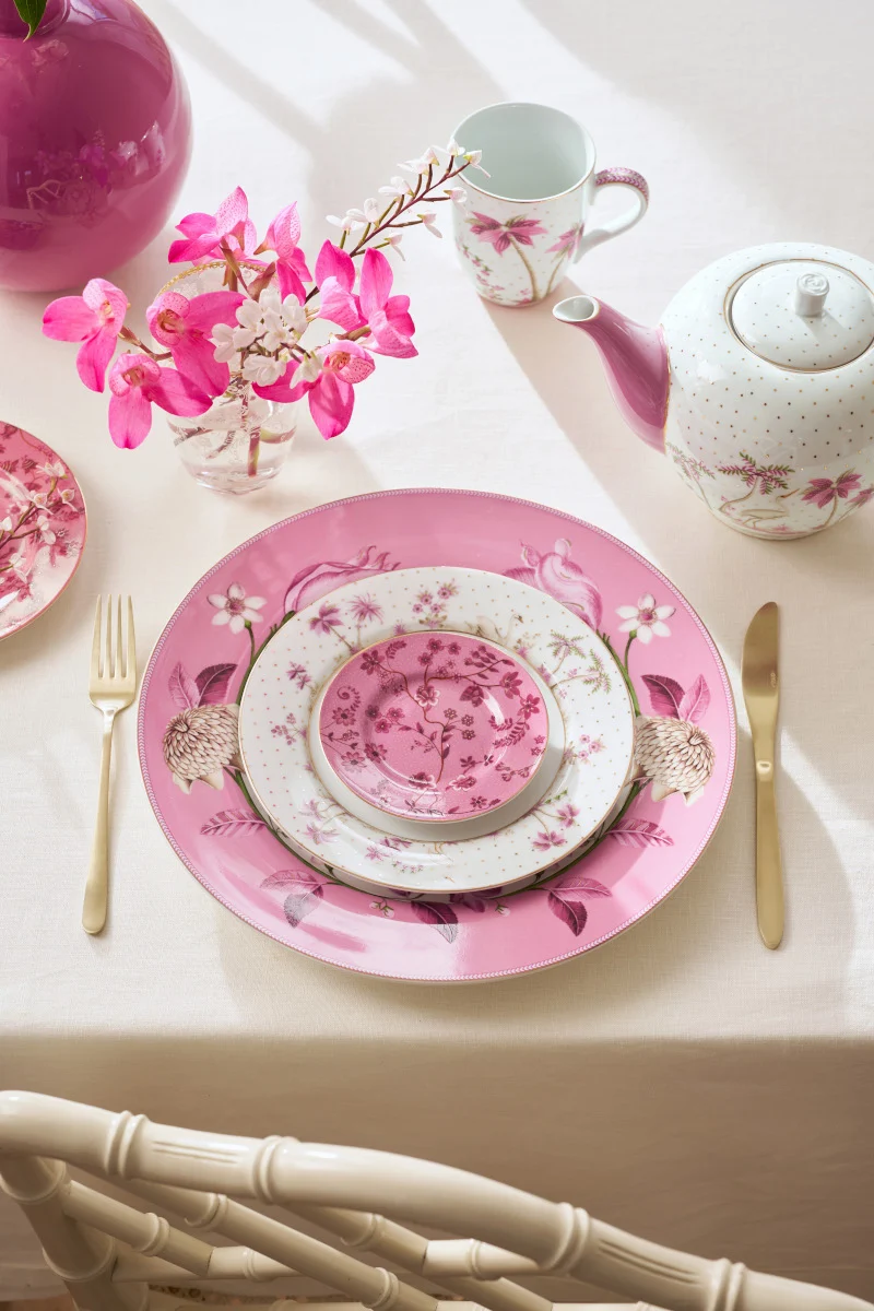 PIP STUDIO Jolie Petit Four Flowers Pink Brotteller 12cm