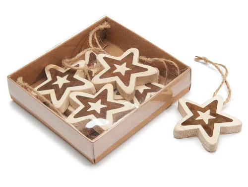 Weihnachtsbaumschmuck Stern 6cm 6Stück