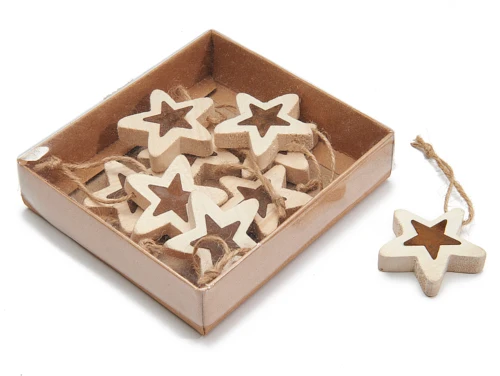 Weihnachtsbaumschmuck Stern 4,5cm 8St.