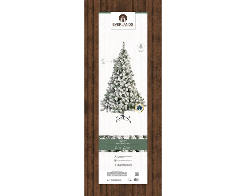 Kaiserlicher Tannenbaum schneeweiß/grün Ø 219 H 360 cm