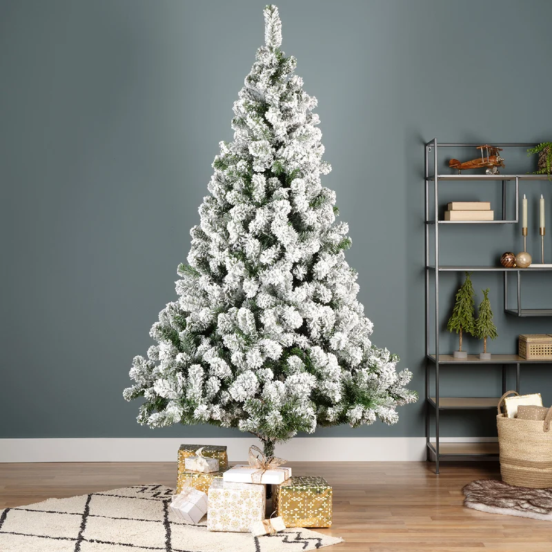 Kaiserlicher Tannenbaum schneeweiß/grün Durchmesser 147 H240 cm