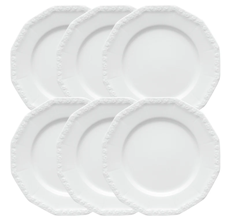 Rosenthal Maria Weiss Frühstücksteller 21 cm Set6