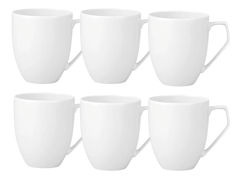 Rosenthal TAC Gropius Weiss Becher mit Henkel 0,36 l Set6