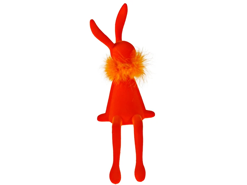 Werner Voß Hase mit Federboa orange 12,5x12x35 cm