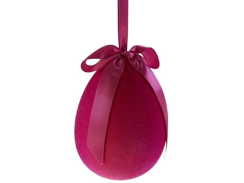 Werner Voß Hänger Ei mit Schleife magenta 11x15 cm