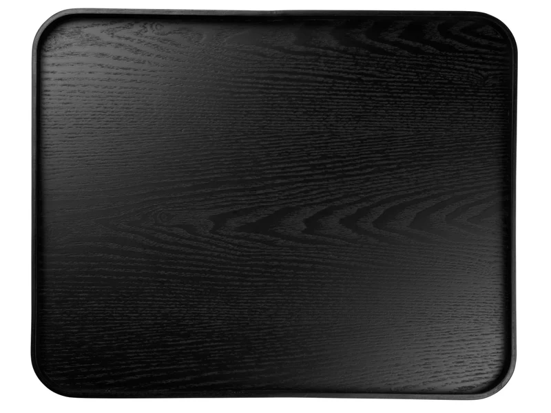 ASA Selection wood schwarz Tablett auf Fuß 45,5 x 36cm