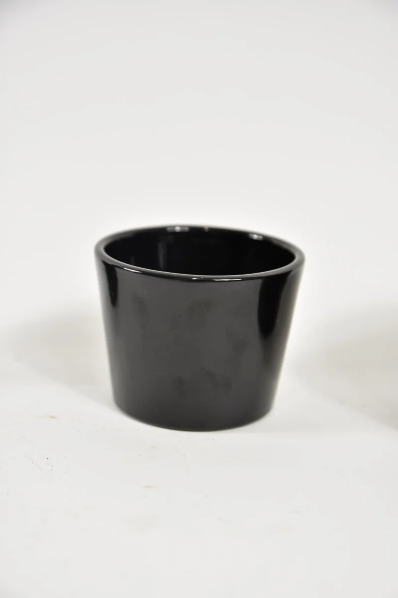Konischer Topf schwarz glänzend 13 cm Serie 440