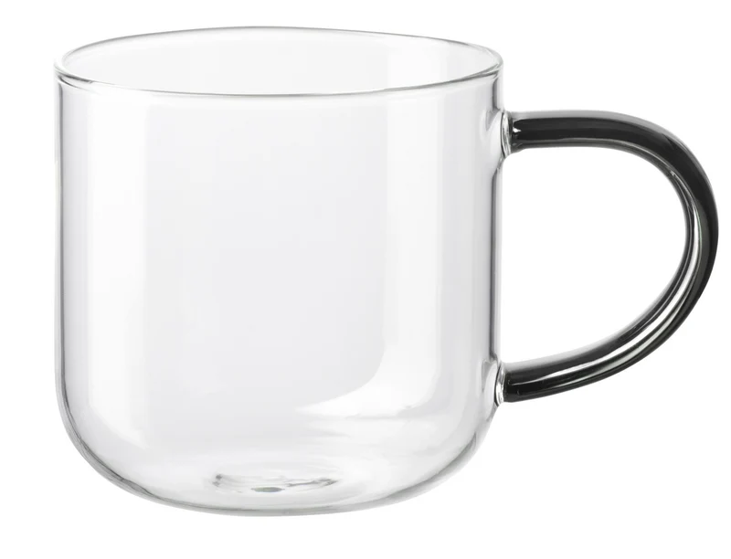 ASA coppa Glas Becher mit grauem Henkel 0,4l