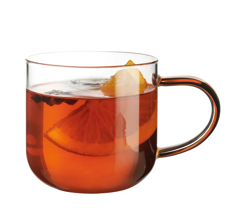 ASA coppa Glas Becher mit ginger Henkel 0,4l
