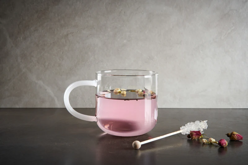 ASA coppa Glas Becher mit weißem Henkel 0,4l