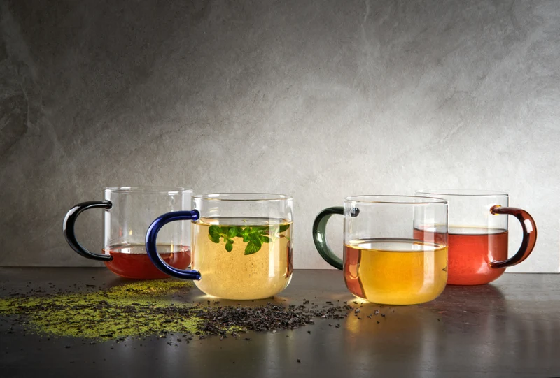 ASA coppa Glas Becher mit schwarzem Henkel 0,4l