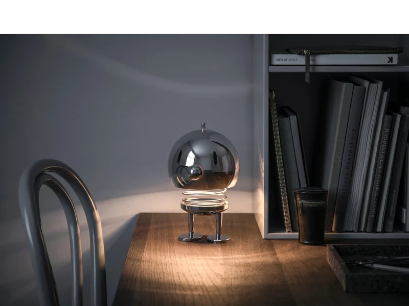 Hoptimist LED Lampe XL Chrome 23cm