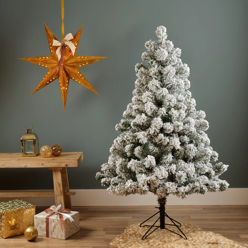 Kaiserlicher Tannenbaum schneeweiß/grün Ø97 H150 cm