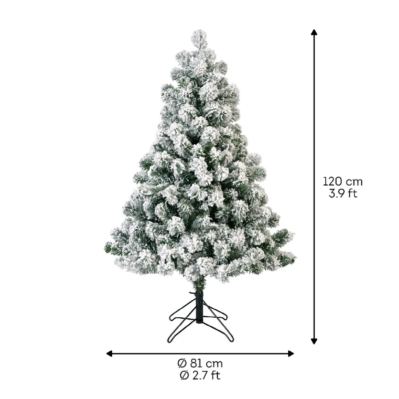 Kaiserlicher Tannenbaum schneegrün/weiß ø81 H120 cm