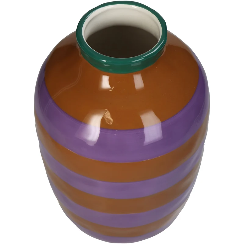 Vase Streifen Dolomit Multi 17,6x17,6x26,4cm