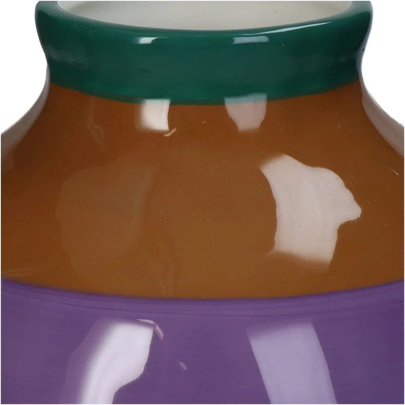 Vase Streifen Dolomit Multi 17,6x17,6x26,4cm