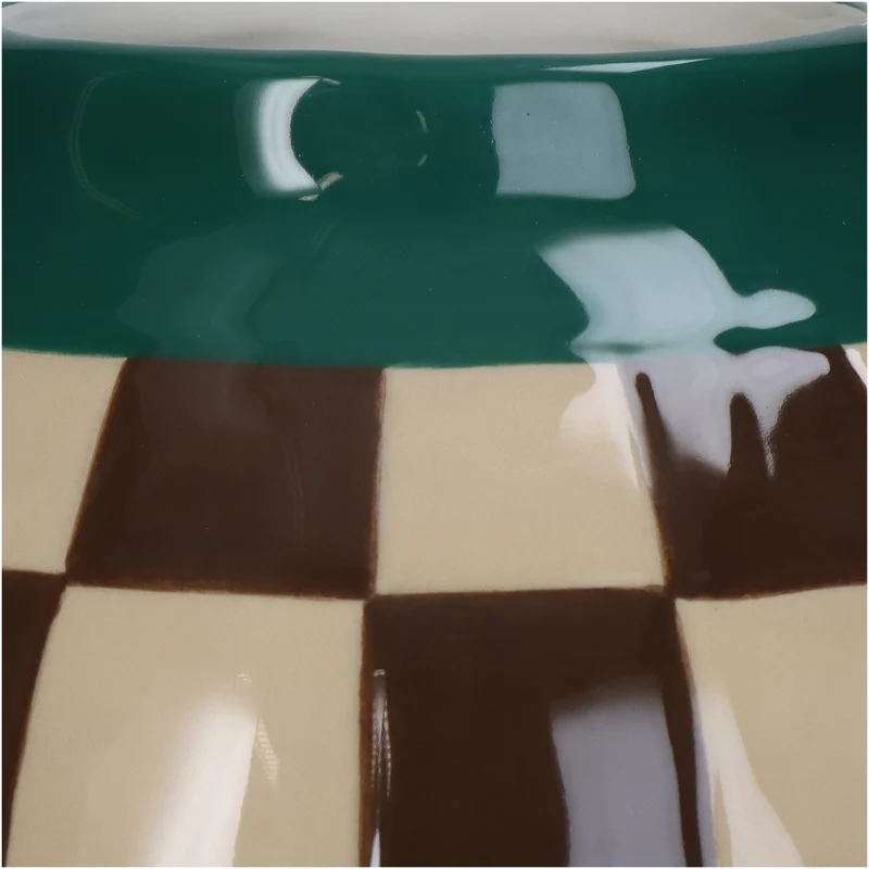 Vase Checker Dolomit Multi 16x16x15,6cm