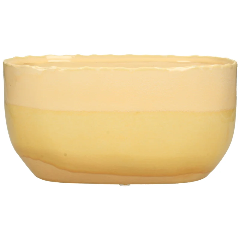 Pflanzgefäß Feines Steingut Gelb 26x14x13,5cm