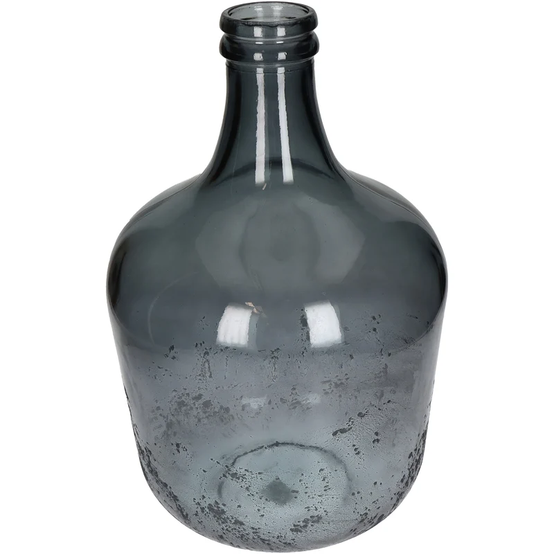 Vase Recyceltes Glas Grau 27x27x42cm
