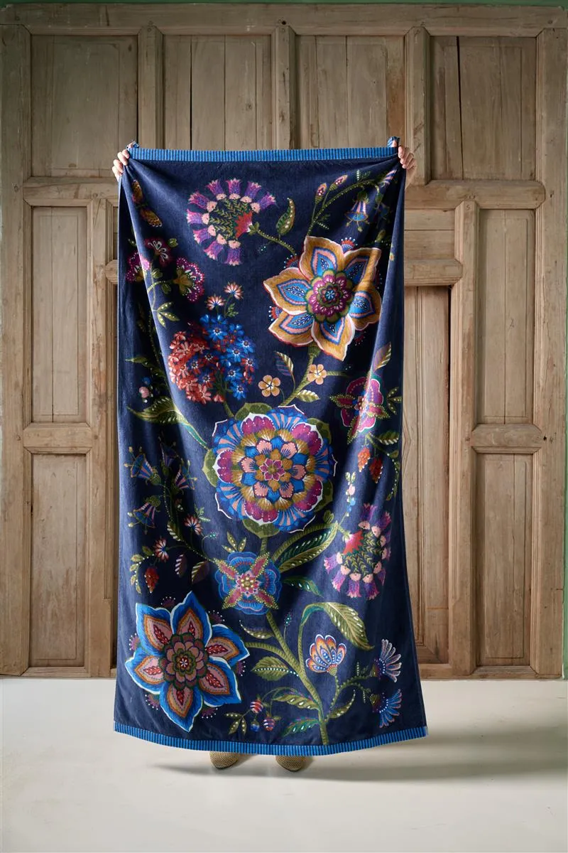 PIP STUDIO Viva la Vida dunkelblau Badetuch 100x180cm (1 Stück)
