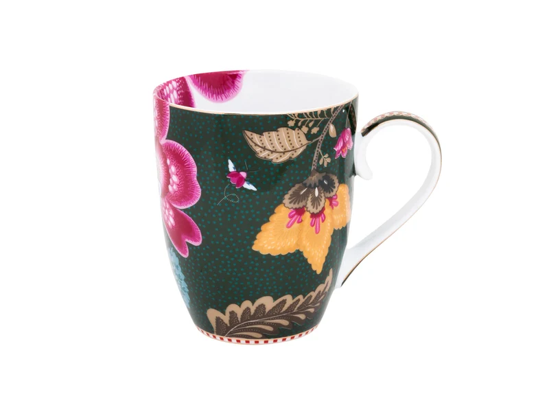 PIP STUDIO Fantasy Green Frühstücks Set Henkelbecher 12tlg