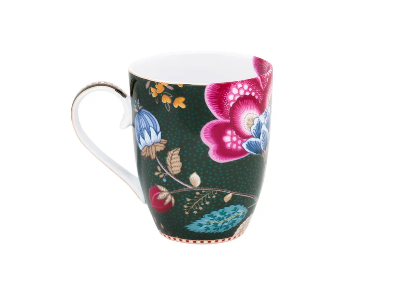 PIP STUDIO Fantasy Green Frühstücks Set Henkelbecher 6tlg